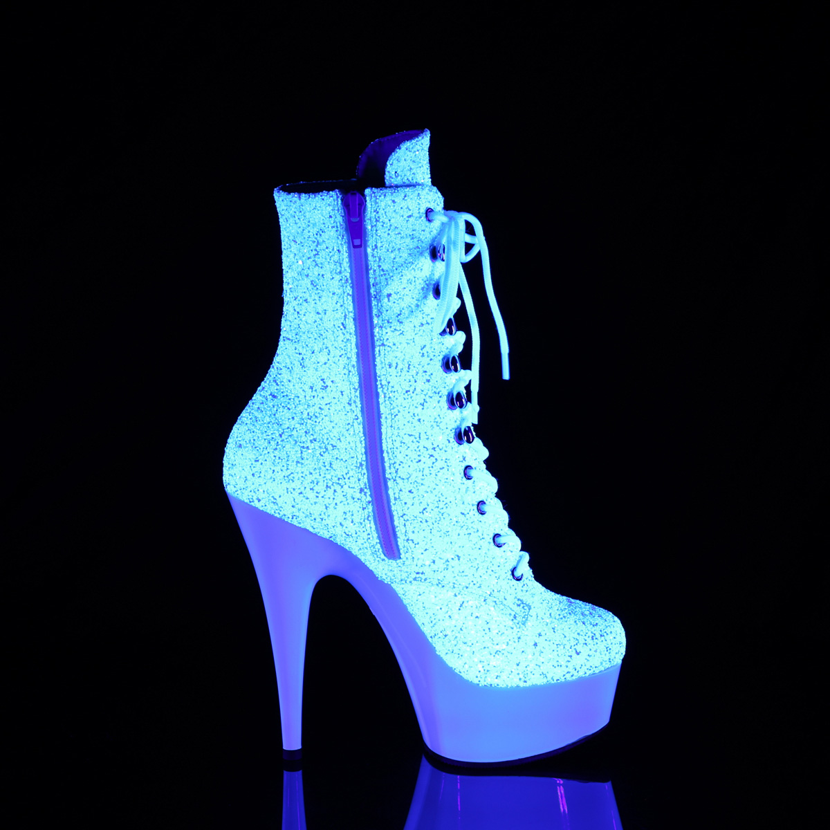 Pleaser DELIGHT-1020LG - Neon White | Crazy-Heels