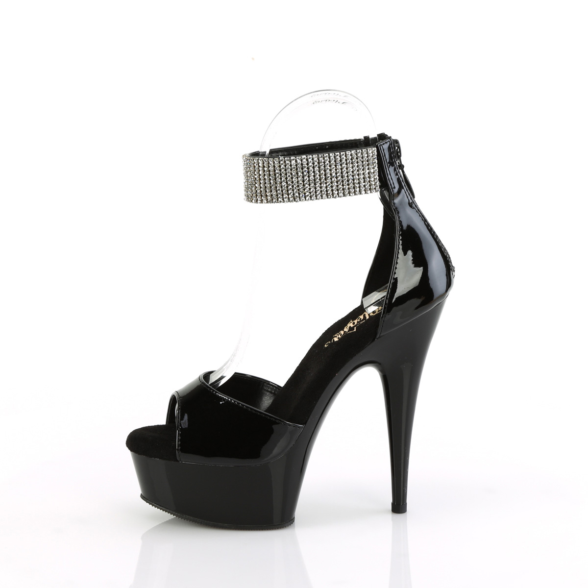 Pleaser DELIGHT-625 - Patent Black | Crazy-Heels