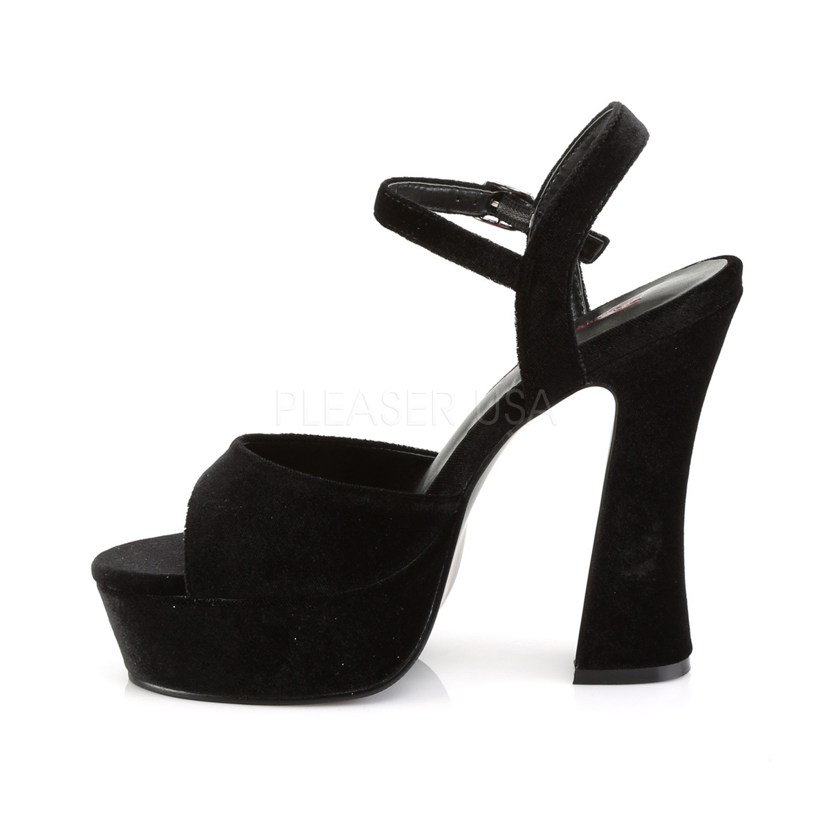 Platform High-Heeled Sandal DOLLY-09 - Velvet Black,