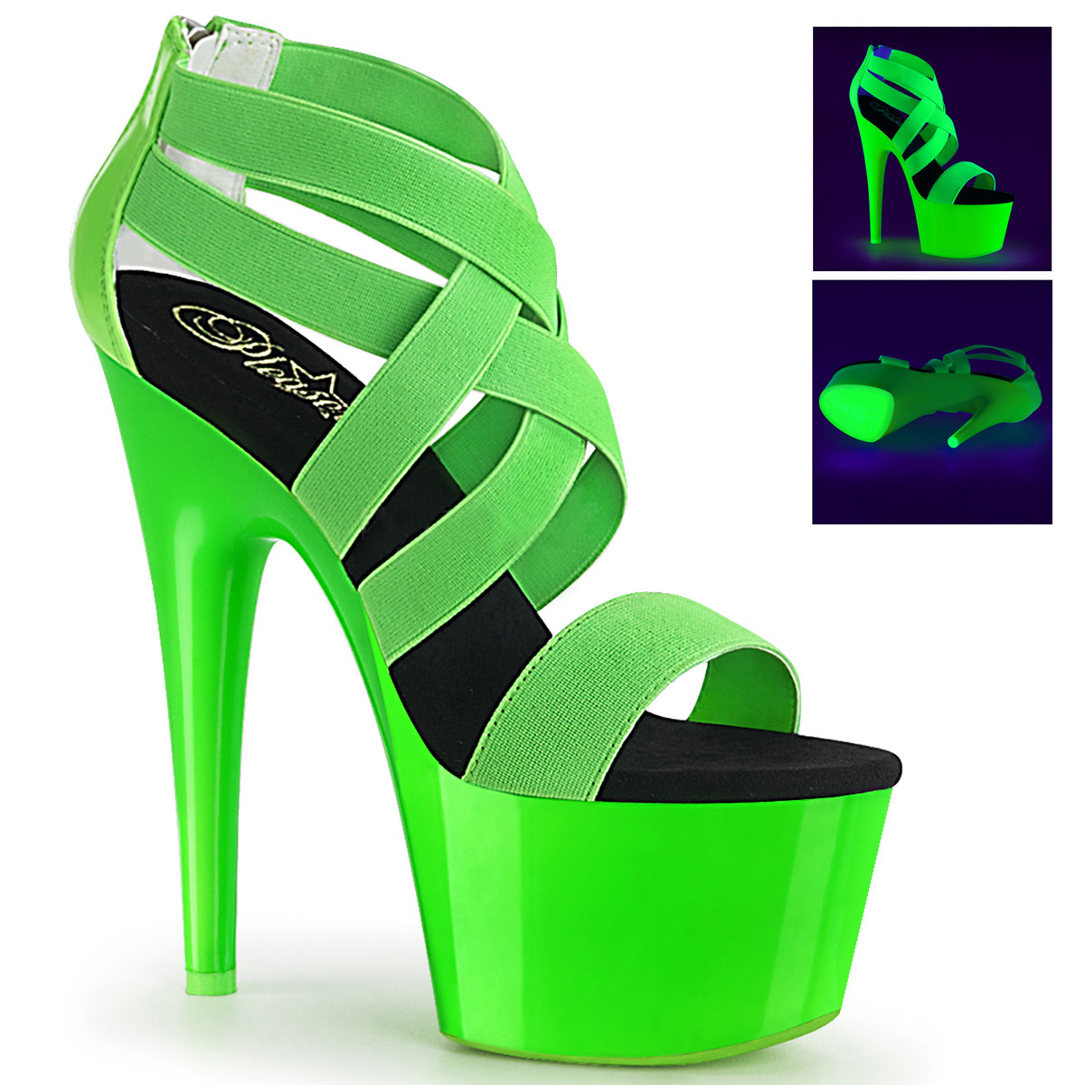 lime green peep toe heels