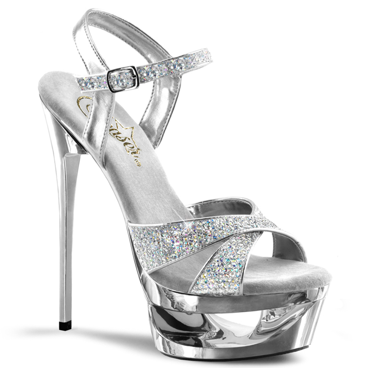 The Rixy Rhinestone Heel In Silver • Impressions Online Boutique