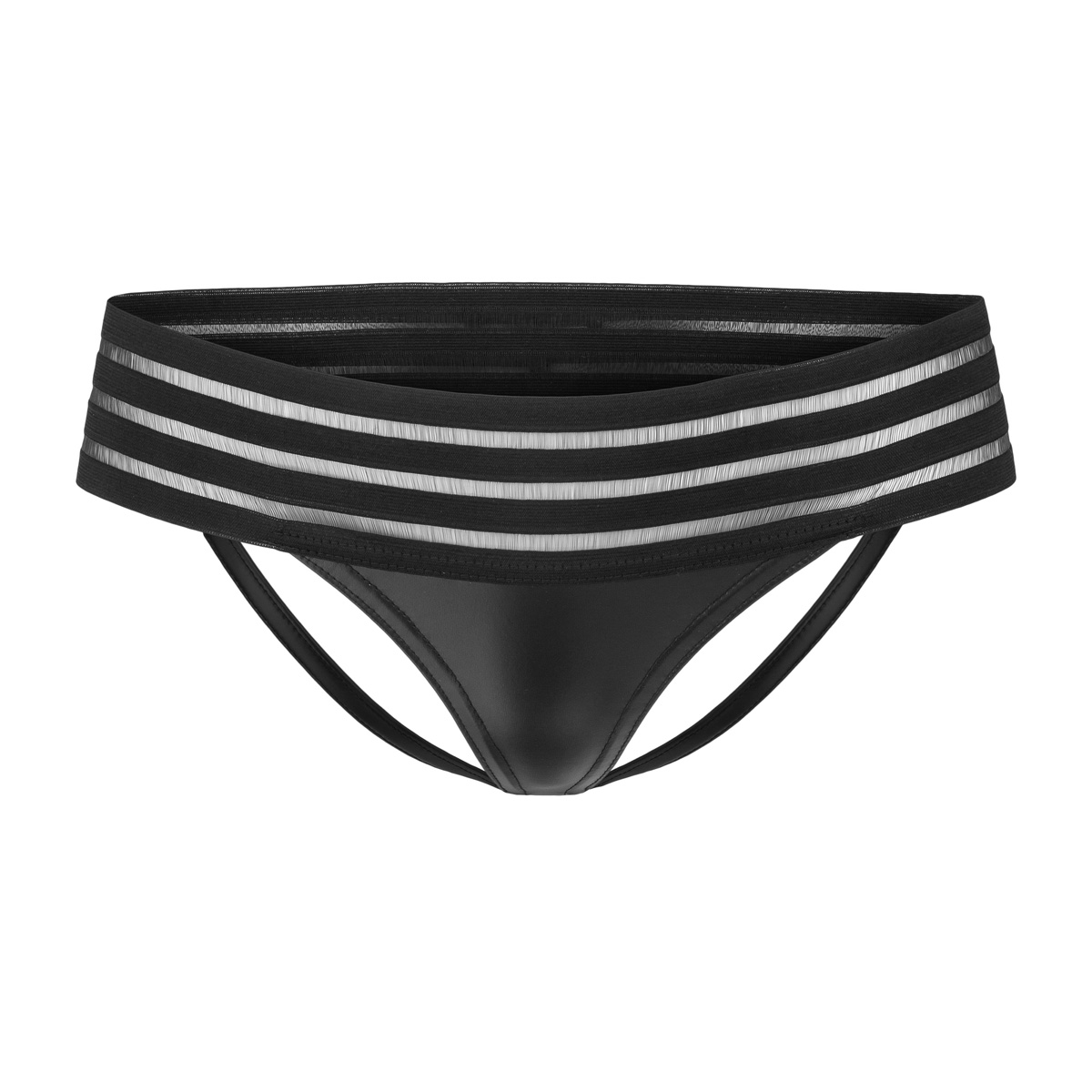 Wet Look Panty F161 - Black, Noir Handmade