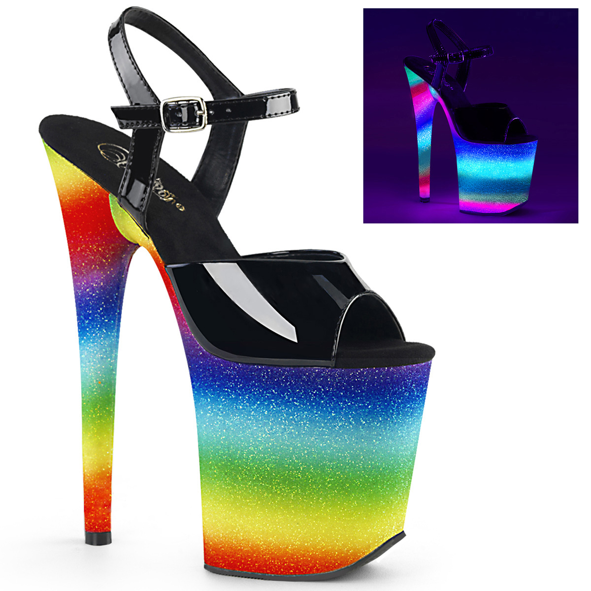 multicolor high heels