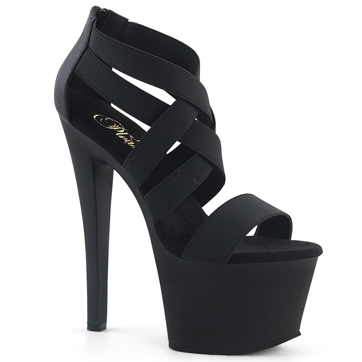 black platform high heels