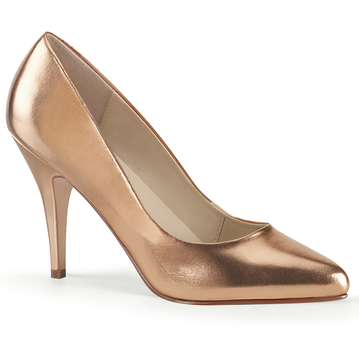 rose gold metallic heels