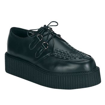 Low Shoes CREEPER-402 - Leather Black