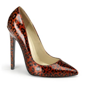 Leo High Heels SEXY-20 - Patent red Leopard