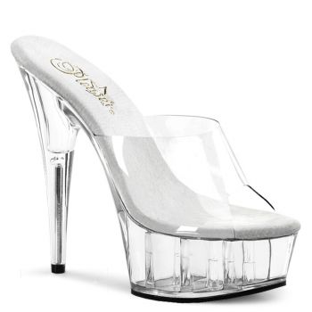 Platform mules DELIGHT-601 - Clear/Clear