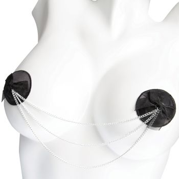 Nipple Pasties with Chains - Black
