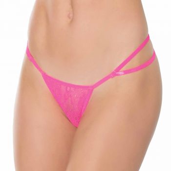 Low Rise String - Neon Hot Pink