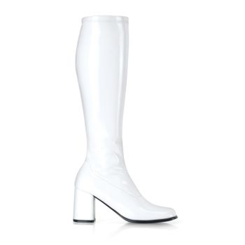 Retro Boots GOGO-300 - Patent white