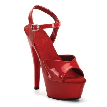 Platform high-heeled sandal JULIET-209 - Red