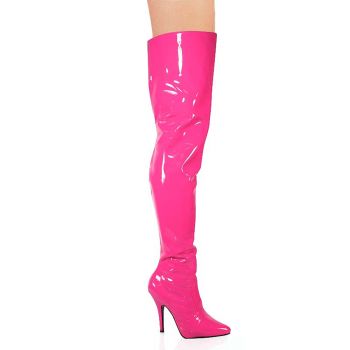 Overknee Boot SEDUCE-3010 - Patent Hot Pink