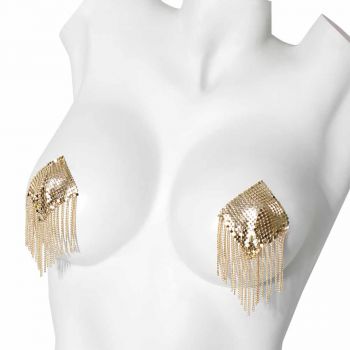 Diamond-shaped Nipple Pasties - Gold