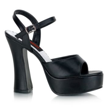 Platform high-heeled sandal DOLLY-09 - PU Black