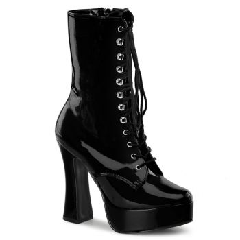 Platform ankle boots ELECTRA-1020 - Patent Black