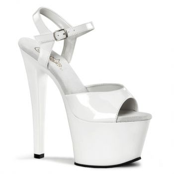 Platform High Heels SKY-309 - Patent White