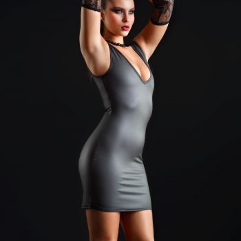 Neoprene Mini Dress TABITHA - Black