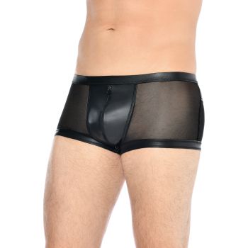 Wet Look Boxer Shorts TYRION - Black