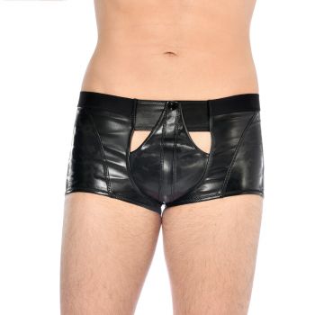 Faux Leather Boxer Shorts NED - Black