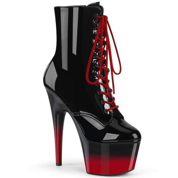 Platform Ankle Boots ADORE-1020BR-H - Patent Black/Red