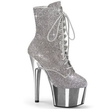 Platform Ankle Boots ADORE-1020CHRS - Silver