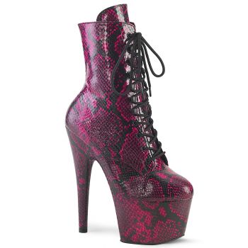 Snake Print Boots ADORE-1020SPWR -  Hot Pink