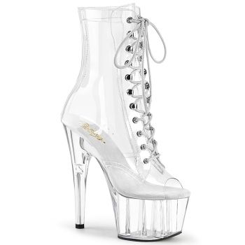 Peeptoe Platform Ankle Boot ADORE-1021C - Clear
