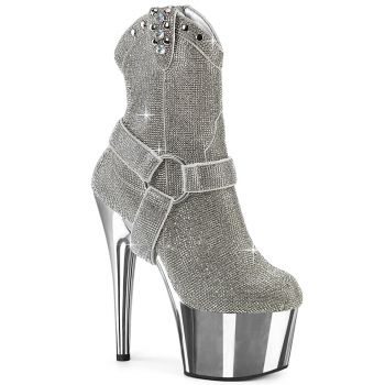 Platform Ankle Boots ADORE-1029CHRS - Silver