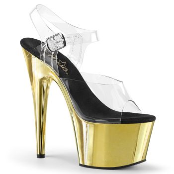 Platform High Heels ADORE-708 - Black / Gold