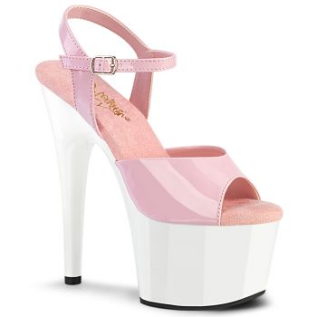 Platform High Heels ADORE-709 - Baby Pink/White
