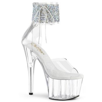 Platform High Heels ADORE-724RS-02 - White/Clear