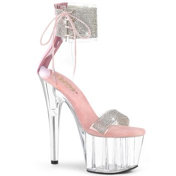 Platform High Heels ADORE-727RS - Baby Pink/Clear