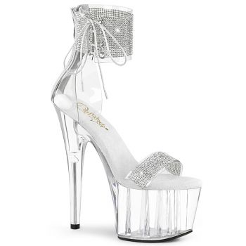 Platform High Heels ADORE-727RS - Clear/Silver