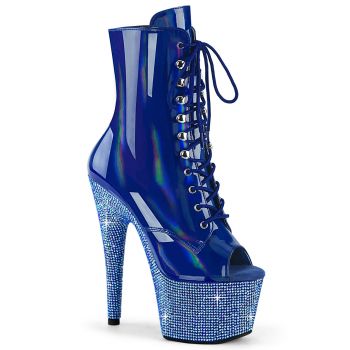 Peep Toe ankle boots BEJEWELED-1021-7 - Blue
