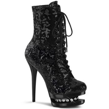 Ankle Boots BLONDIE-R-1020 - Sequins Black