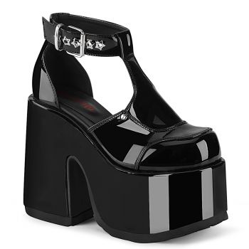 Gothic Sandal CAMEL-103 - Patent Black