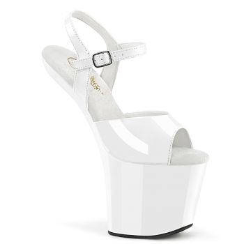 Heelless Platform Sandal CRAZE-809 - Patent White
