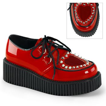 Platform Low Shoes CREEPER-108 - Patent Red