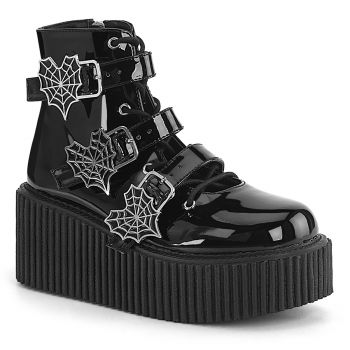 Ankle Boots CREEPER-260 - Patent Black
