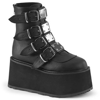 Ankle Boots DAMNED-105 - Faux Leather Black