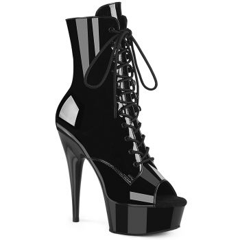 Platform Ankle Boots DELIGHT-1021 - Patent Black