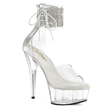 Platform High Heels DELIGHT-624RS - White/Clear