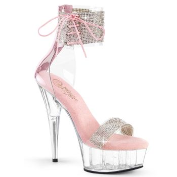 Platform High Heels DELIGHT-627RS - Baby Pink/Clear