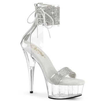 Platform High Heels DELIGHT-627RS - White/Clear