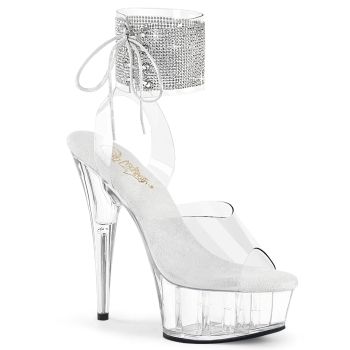 Platform High Heels DELIGHT-691-2RS - White/Clear