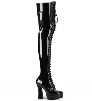 Overknee Boot ELECTRA-3023 - Patent Black