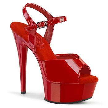 Platform High Heels EXCITE-609 - Patent Red