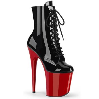 Platform Ankle Boots FLAMINGO-1020 - Black/Red