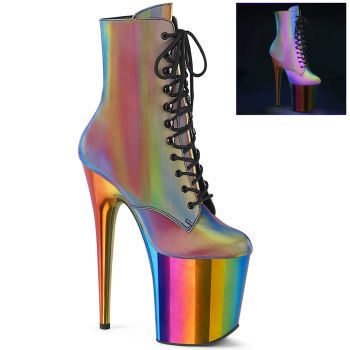 Extreme Heels FLAMINGO-1020RC-REFL - Rainbow